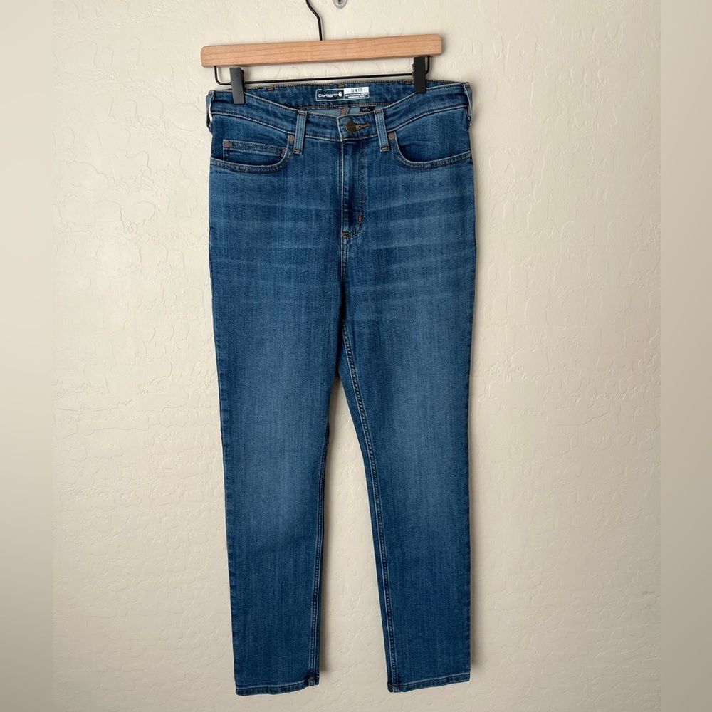 Carhartt Rugged Flex Tapered Jeans High Rise Size 8 Regular Women’s NEW NWT - Picture 3 of 8